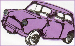 Lilac Mini detail from wrapping sheet