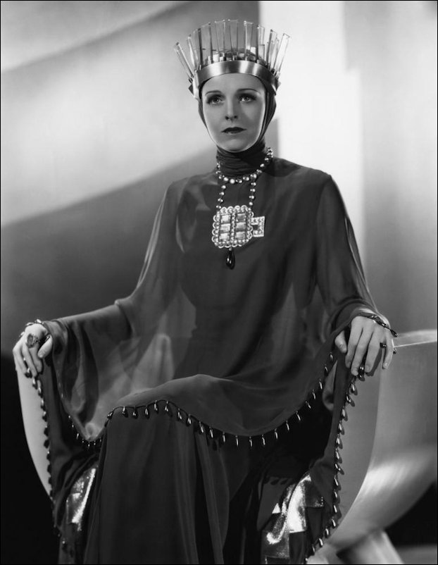 Helen Gagahan enthroned as 'She' in the 1935 film
