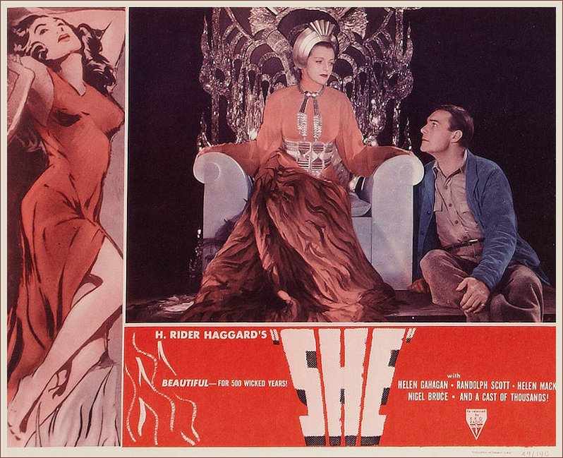 A magnificent set of 8 Lobby Cards for the 1935 version of She