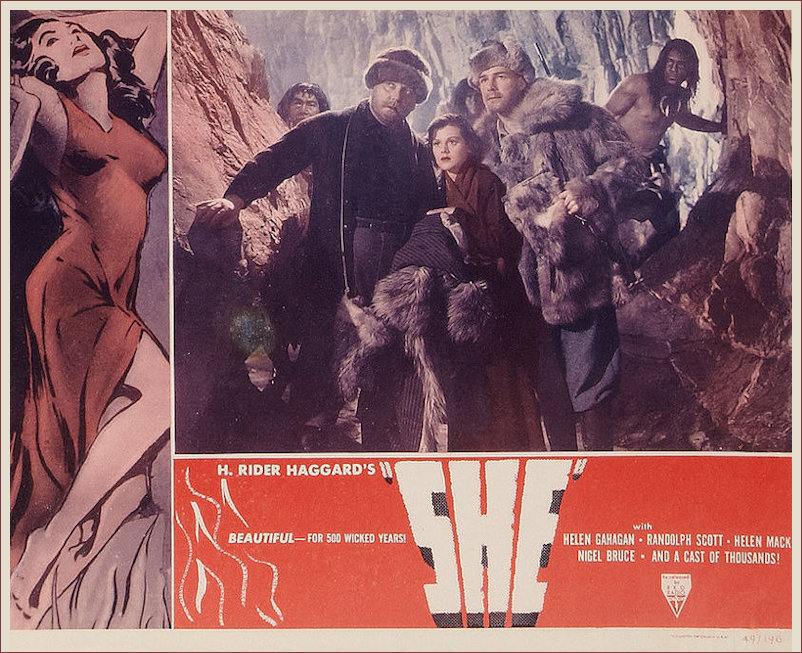 A magnificent set of 8 Lobby Cards for the 1935 version of She