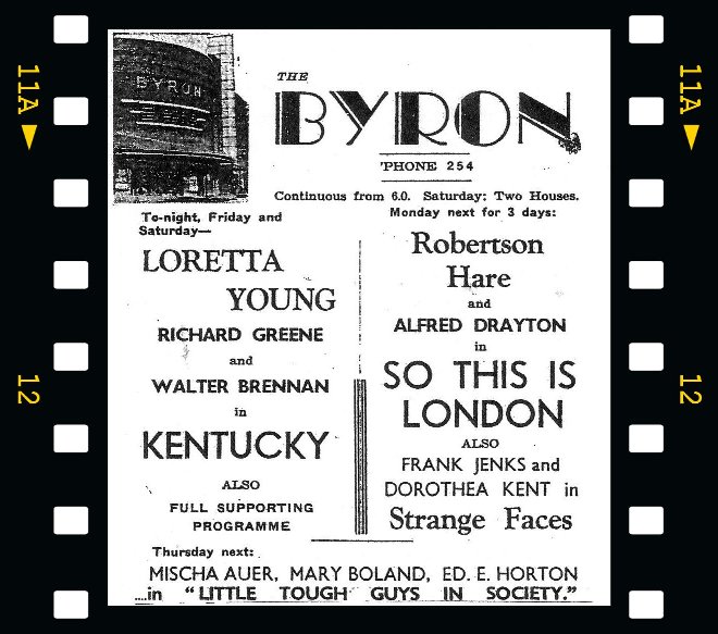 Film advert from 1939