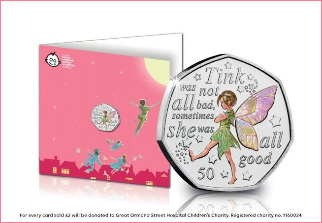 Individual Tinkerbell 50p coin 2020
