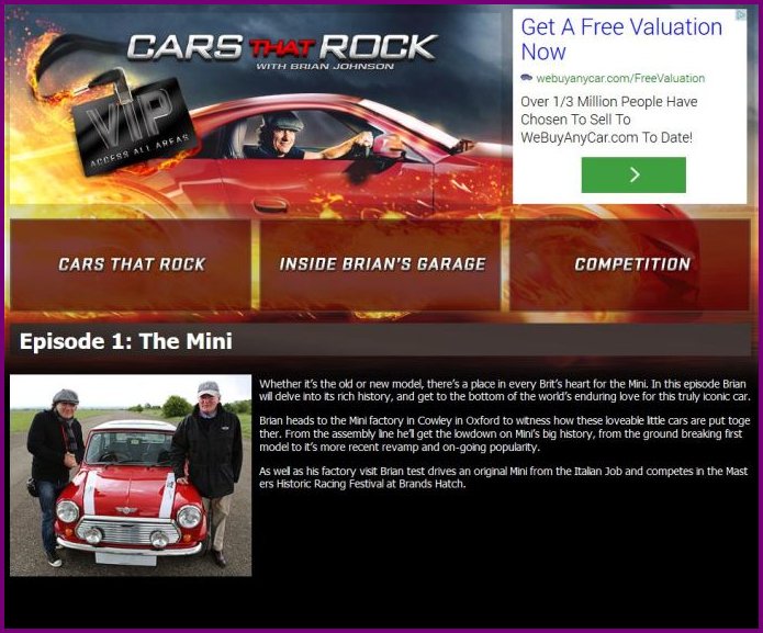 Cars that Rock tv programme