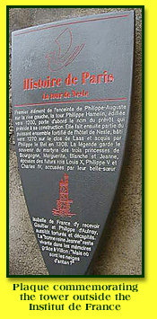 Tower of Nestle Paris commemorative plaque