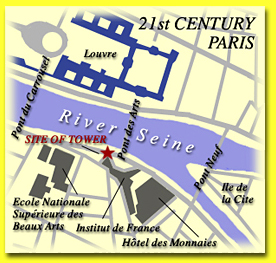 Map of Mestle Tower Paris