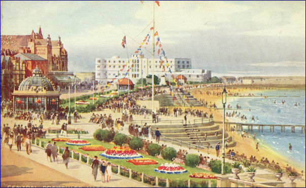 Painted image of the Midland Hotel from the Promenade