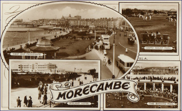 Multiview postcard of Morecambe