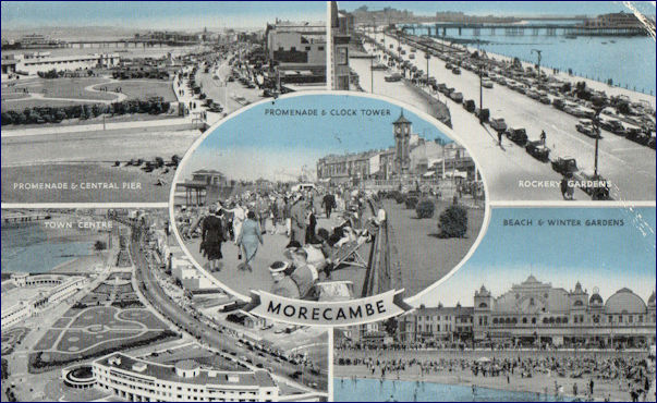 Morecambe multi-view postcard