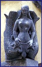 Melusine carving in Prague