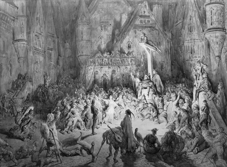 The Court of Miracles engraving by Gustav Dore