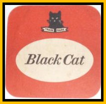 Black Cat Beer Mat