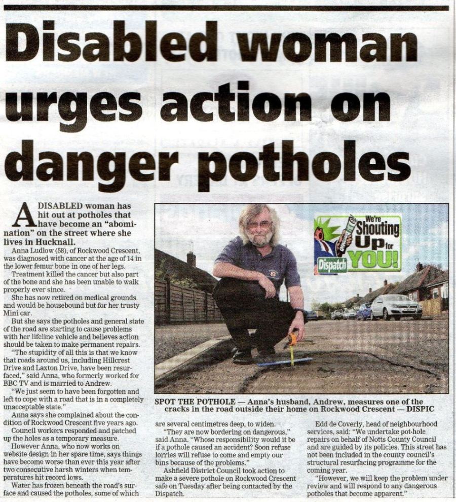 Pothole Article
