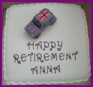 Mini Retirement Cake