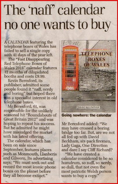 Daily Telegraph article Calendar failure