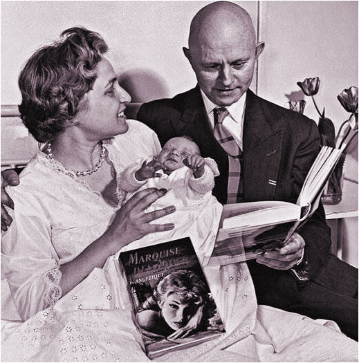 Anne and Serge and Baby 1957