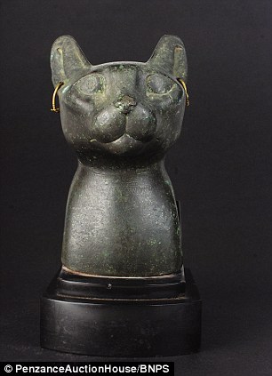 Ancient Egyptian bronze cat