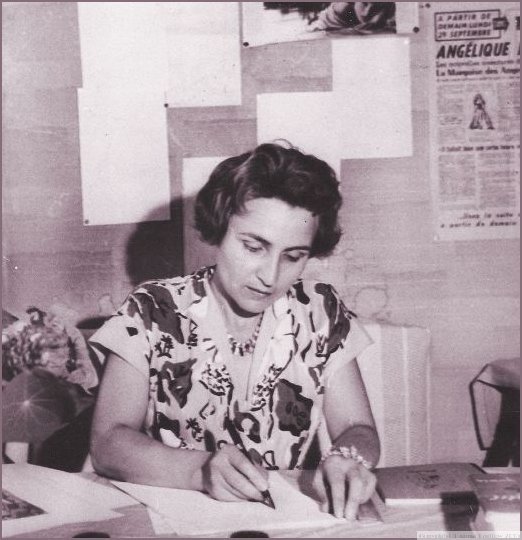 Anne Golon at work 1957