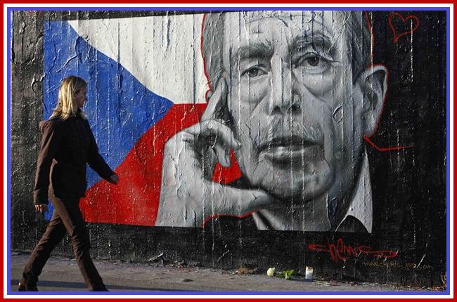 Mural of Vaclav Havel