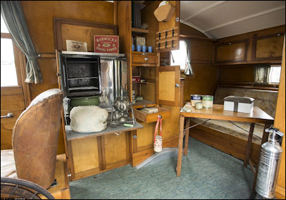 Camper interior kitchen / living space