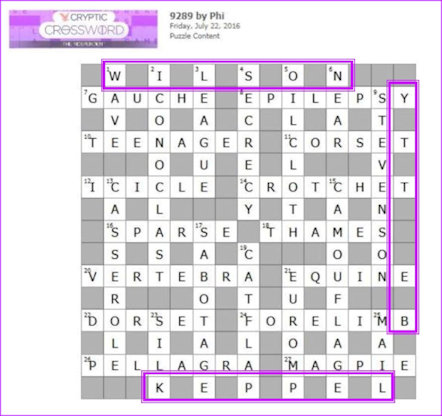 Phi crossword solution