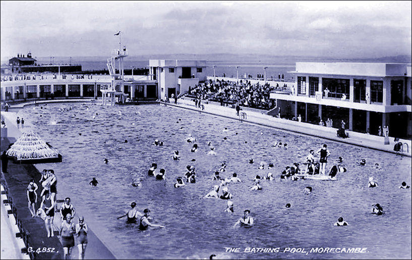 Bathers at the Super Swimming Pool in Morecambe