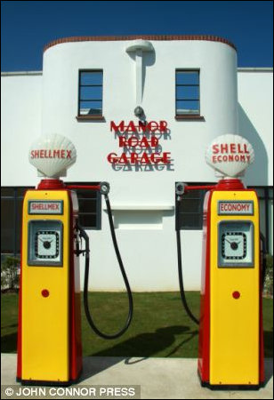 Manor Road Garage restored petrol pumps