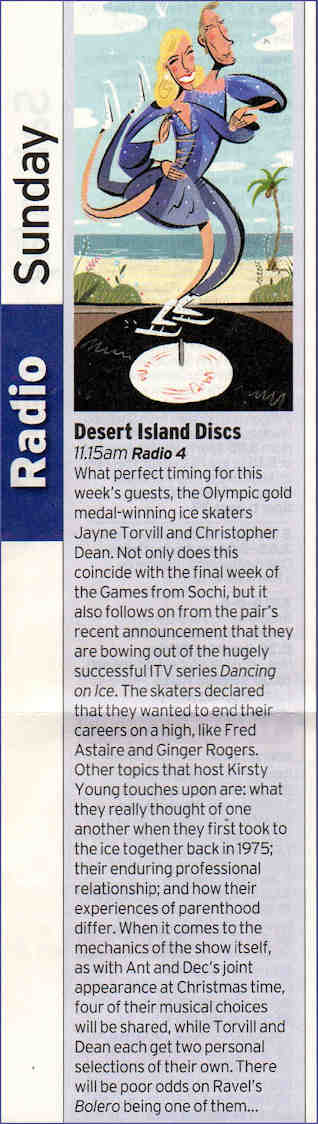 Torvill and Dean Desert Island discs