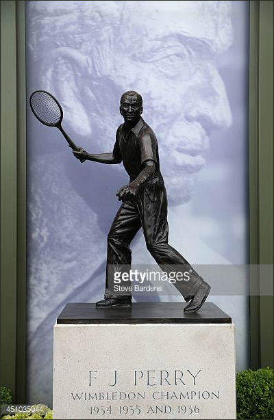 Tribute to Perry's three wins at Wimbledon