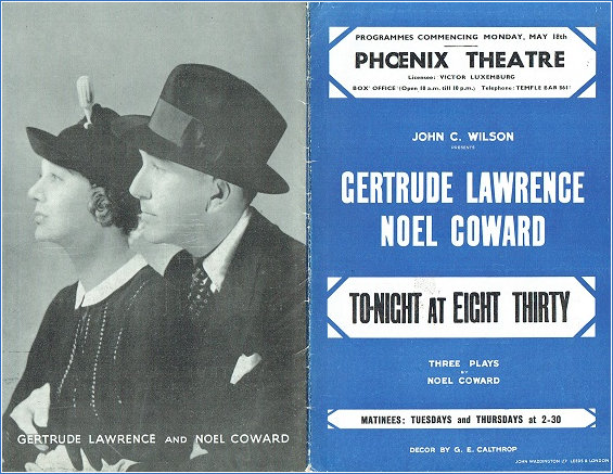 Noel Coward Programme Tonight at 8.30