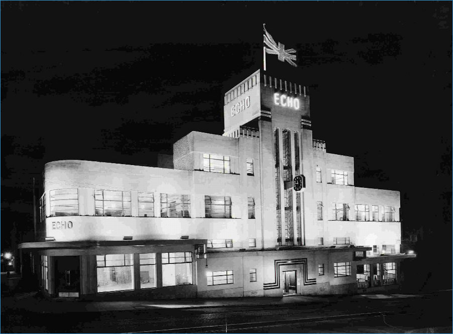 The Cournemouth Echo Building at Night