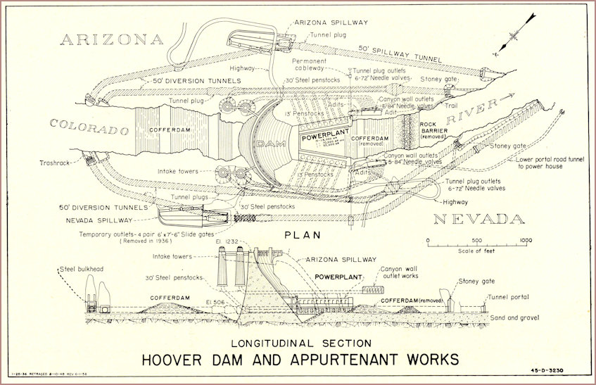 Original groundplan project for the Hoover Dam