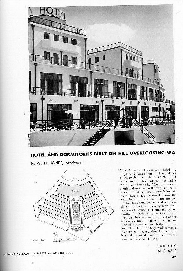 Architectural details of the Ocean from trade magazine