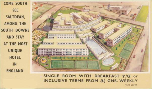 Postcard of the Hotel with prices