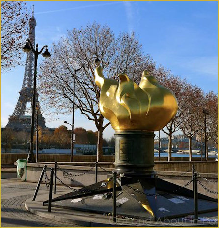 Pont Alma and Memorial and Eiffel Tower