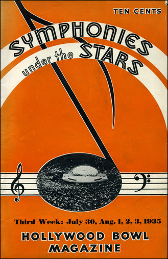 Hollywood Bowl Concert Programme dated 1935