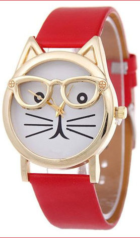 Red Strap Cat Watch
