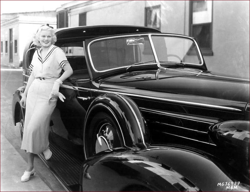 Jean Harlow and 1934 Cadillac