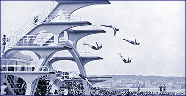 Divers on the WEM Diving Board