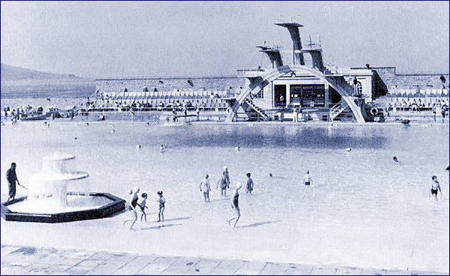 PostCard showing the diving board