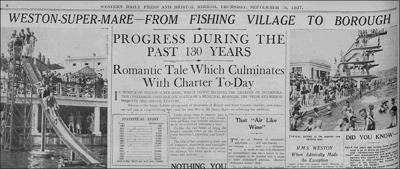 Front page of Newspaper 2nd September 1937