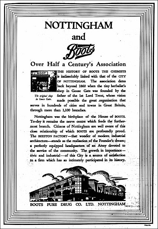 Boots Advert 1936