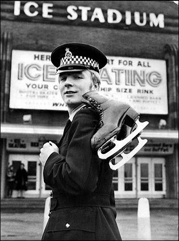 Christopher Dean with skates sometime in the 1970s