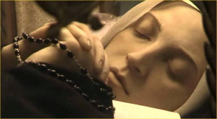 Uncorrupted face of St Bernadette