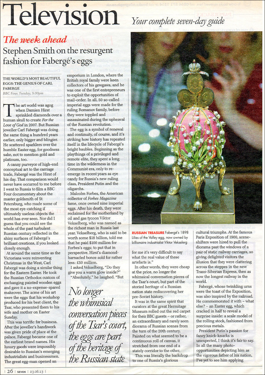 Article on Pink Lily of the Valley Faberge Egg