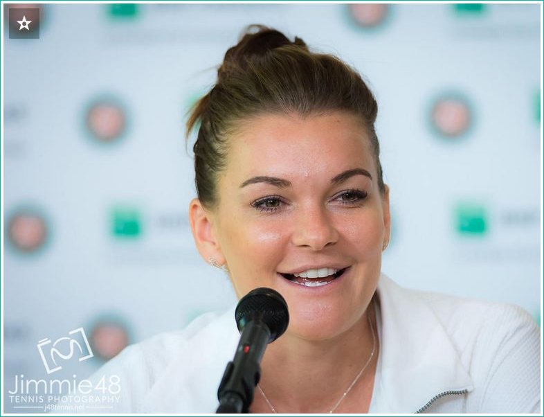 Aga in her element in front of the microphone
