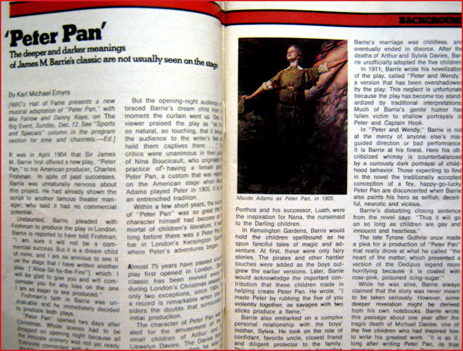 Peter Pan the deeper meaning accompanying 1972 TV version