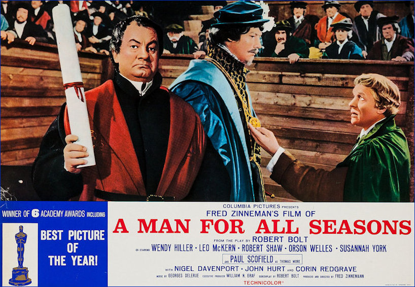 A Man for All Seasons Film Poster - John Hurt as Richard Rich and Leo McKern as
