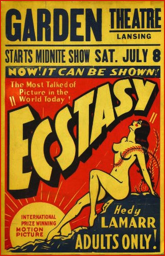 Lurid poster for Ecstasy 1933