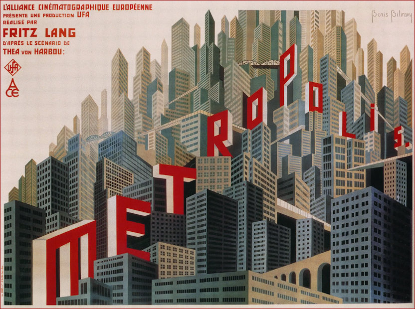 Metropolis poster designed by Boris Bilinsky