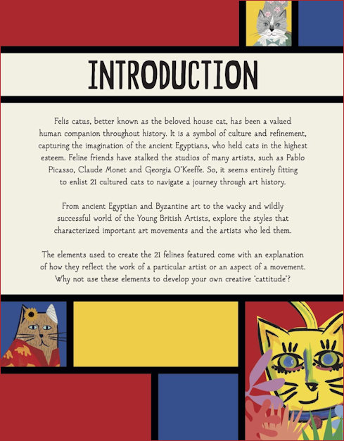 A History of Art in 21 Cats by Nia Gould Back Cover